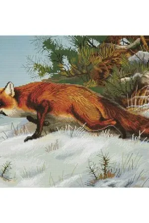 Saldi kit ricamo a punto croce - Volpe astuta - Nova Sloboda