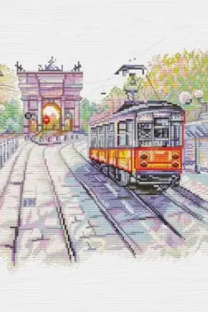 kit ricamo a punto croce - Viaggio inaugurale - Nova Sloboda Reso Gratuito