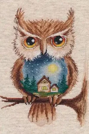 Prezzo Ridotto kit ricamo a punto croce - Notte al chiaro di luna - Oven