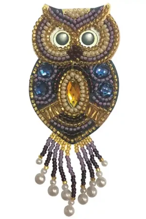 Kit per Ricamo con Perline - Spilla Gufo - Nova Sloboda Affare