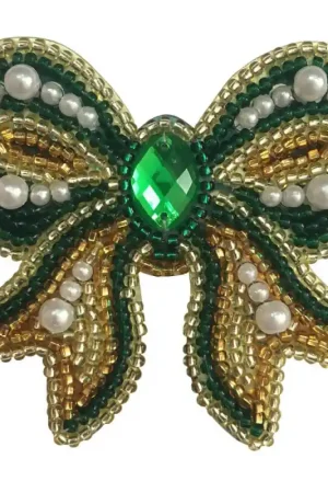 Kit per Ricamo con Perline - Spilla a Fiocco - Nova Sloboda Popolare