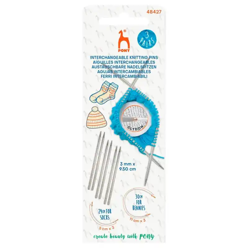 Professionale Set di Ferri Circolari Intercambiabili e Cavi - Pony