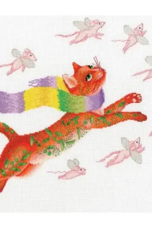 Saldi kit ricamo a punto croce - La caccia ai topi rosa - Toison d'or
