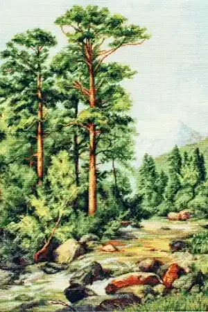 Prezzo Conveniente kit ricamo a punto croce - Fiume in montagna - Luca-S