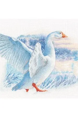 Promo Stagionale kit ricamo a punto croce - Oca delle nevi - RTO