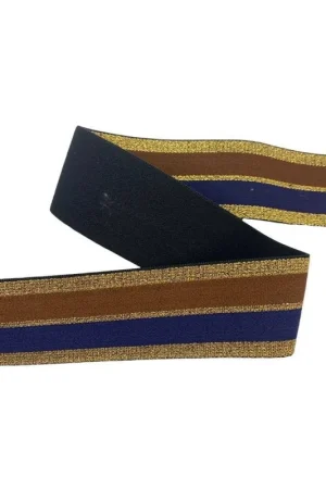 Molla Elastica Passamaneria Riga Lurex Oro Marrone Blu Alta 4 Cm Compra Online