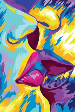 Kit di pittura per numero - Bacio appassionato - Wizardi Acquista Ora