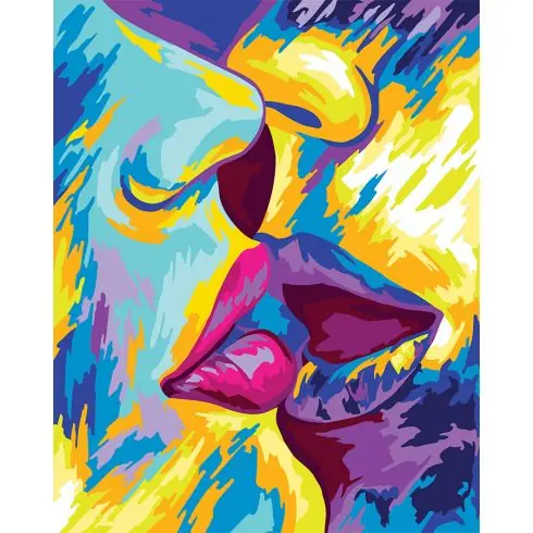 Kit di pittura per numero - Bacio appassionato - Wizardi Acquista Ora
