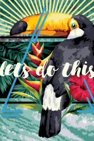 Kit di pittura per numero - Let's do this - Wizardi Prezzo Conveniente