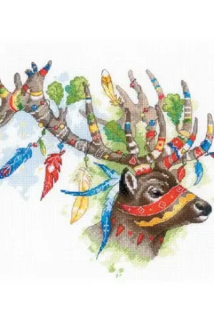 Pagamento Sicuro kit ricamo a punto croce - Cervo nobile - Riolis