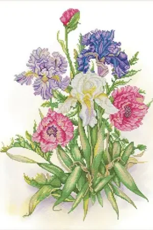 kit ricamo a punto croce - assortimento di fiori - Nova Sloboda Solo Oggi