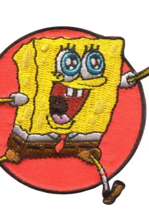 Promozione Patch Termoadesiva Ricamata SpongeBob Occhi