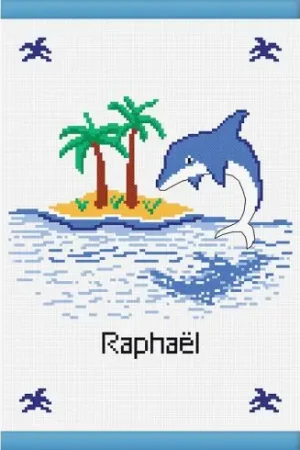 Kit per la copertina del libro a ricamo - Mare - Delfino - Princesse Pagamento Sicuro