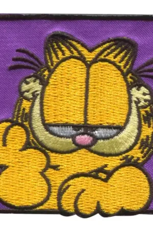 Toppa Termoadesiva Ricamato - Garfield Quadrato Prezzo Ridotto