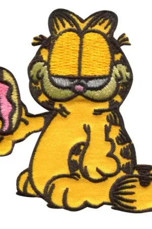 Esclusivo Toppa Termoadesiva Ricamata- Garfield Donut