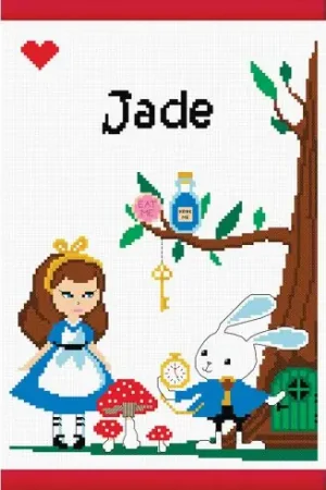 Kit per la copertina del libro a ricamo - Nel paese delle meraviglie - Princesse Subito Disponibile