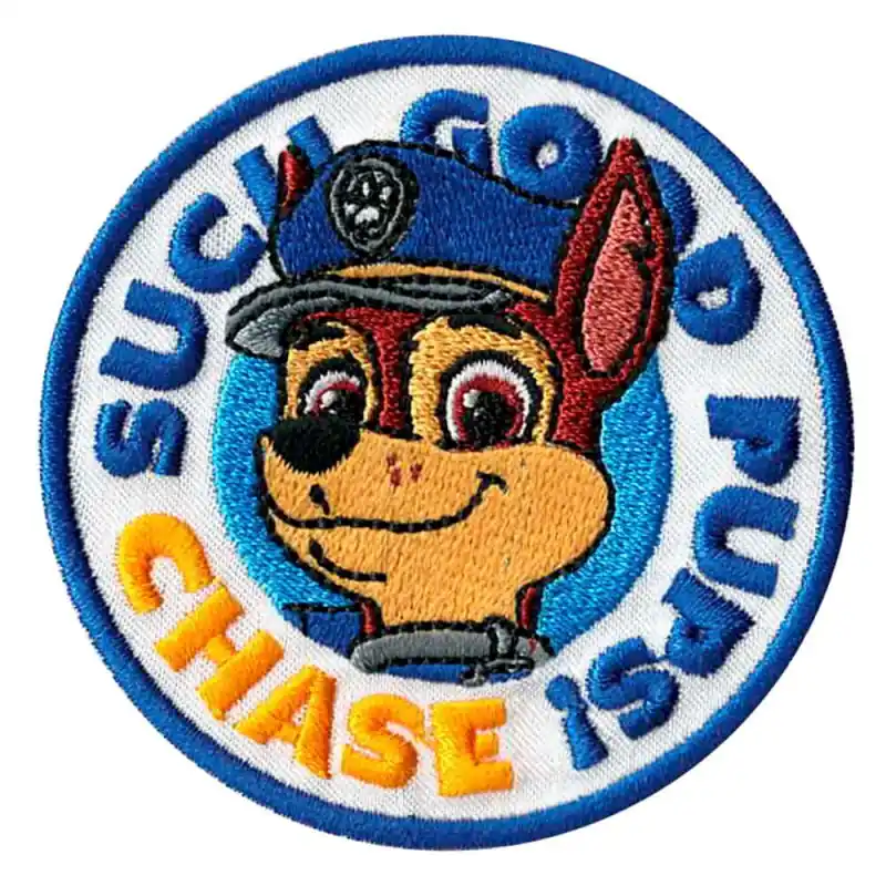 Toppa Termoadesiva Ricamata di Paw Patrol -Chase Such Good Pups! Offerta Limitata