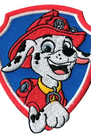Patch Termoadesiva Paw Patrol Marshall Scudo Rosso Sconto