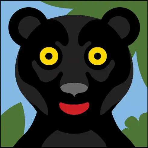 Kit di tela per bambini - Pantera nera - SEG de Paris Offerta Speciale