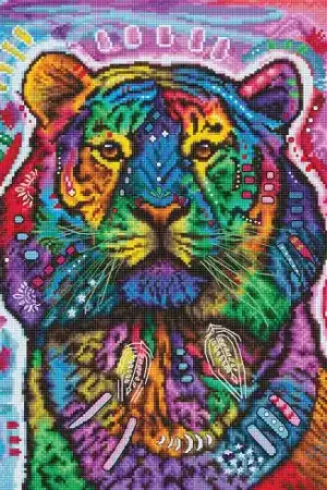 Prezzo Ridotto kit ricamo a punto croce - Tigre curiosa - Letistitch