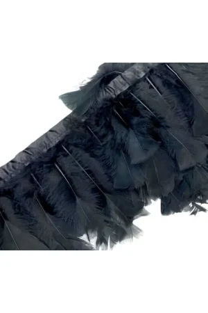 50 Cm Passamaneria Piume Naturali Nero Sbiego Raso Alta 16 Cm Ordina Subito
