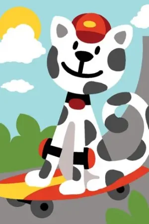 Kit di tela per bambini - Pattino del gatto - Margot de Paris Prezzo Di Fabbrica