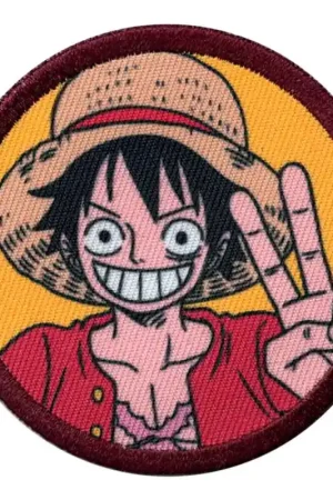 Pagamento Sicuro Toppa Termoadesiva Ricamata- One Piece- Luffy Capitano Sorridente
