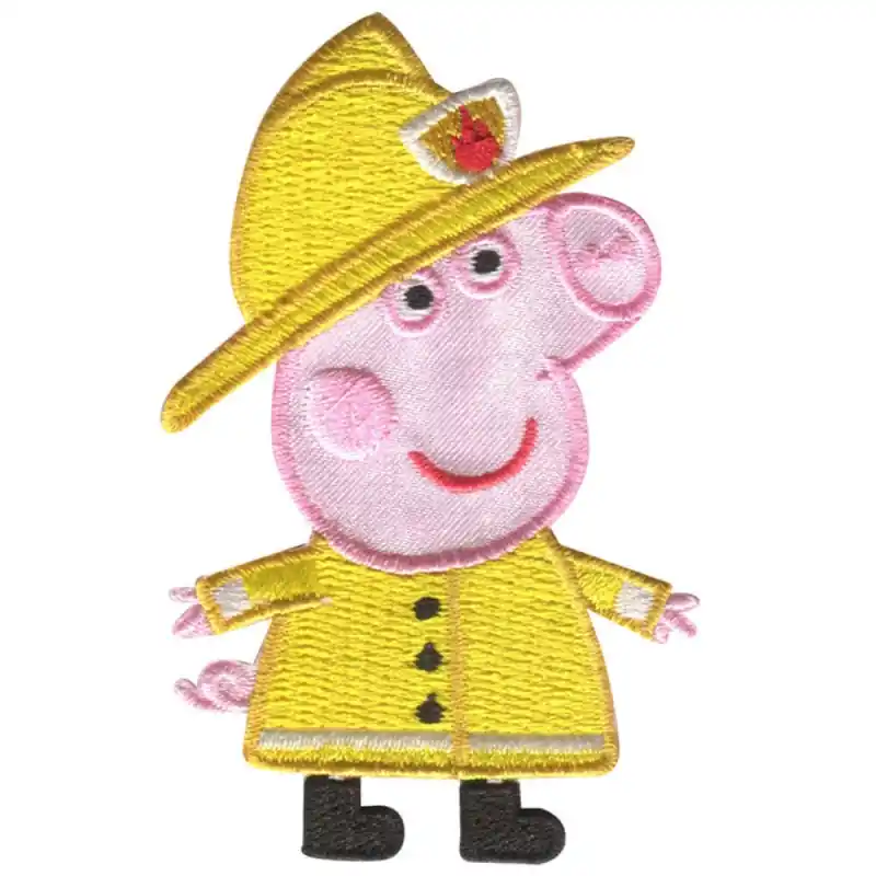 Prezzo Di Fabbrica Toppa Termoadesiva Ricamata -Peppa Pig Pompiere