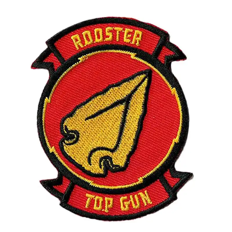 Nuova Collezione Patch Termoadesiva Ricamata Rooster Top Gun