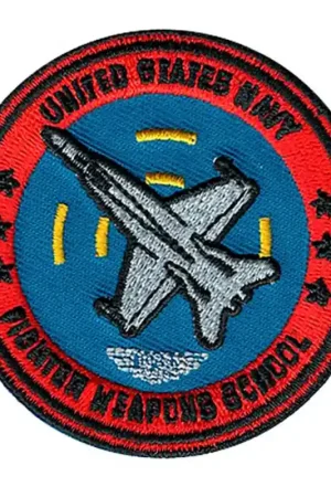 Patch Termoadesiva Ricamata Top Gun Scuola di Armi della Marina Di Tendenza
