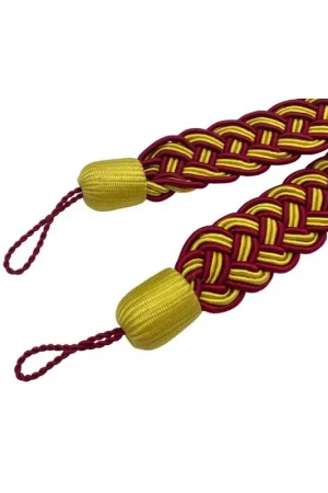 Pagamento Sicuro Fermatenda embrasse piatto treccia bicolore lucido bordo' e giallo oro lungo 87 cm largo 5 cm