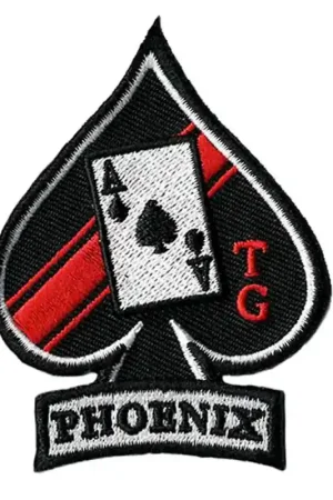 Compra Oggi Stesso Patch Termoadesiva Ricamata Top Gun Phoenix Carta da Poker