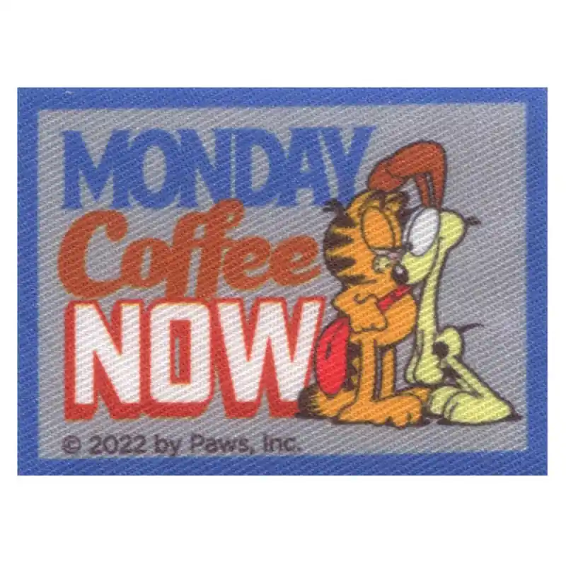 Patch Termoadesiva Garfield Monday Coffee Now Occasione