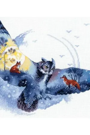 kit ricamo a punto croce - Notte nella foresta - Riolis Bestseller