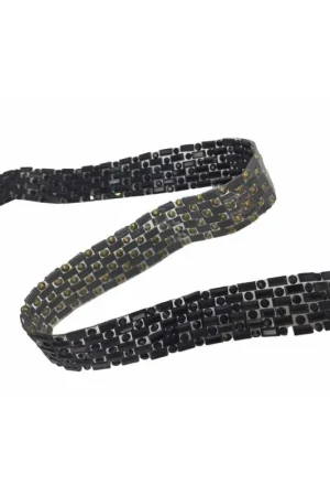 20 Cm Passamaneria Nastro Strass Tondo Rettangolo Termoadesivo Alto 15 Mm Miglior Prezzo