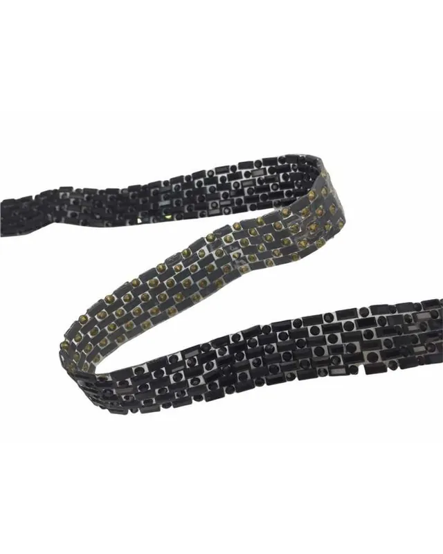 20 Cm Passamaneria Nastro Strass Tondo Rettangolo Termoadesivo Alto 15 Mm Miglior Prezzo