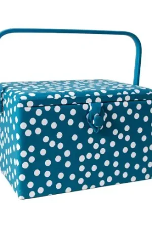 Soddisfatti O Rimborsati Scatola potalavoro - Blu anatra con macchie bianche - Hobby Gift