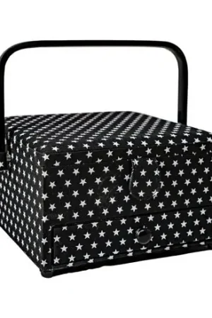 Scatola potalavoro - Stelle bianche e nere - Hobby Gift Professionale