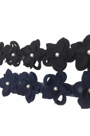 A Buon Prezzo 50 Cm Passamaneria Fiori RitaglIabili Perla Alto 5 Cm