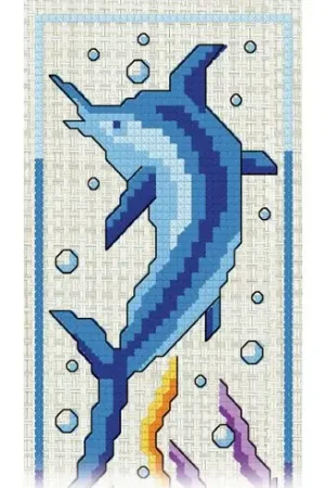 Kit segnalibro da ricamo - Pesce spada - Luc Créations Vendita Finale