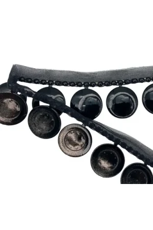 50 Cm Passamaneria Frangia Tonda Sfera Resina Perla Piatta Alta 4 Cm Ultimissimo Modello