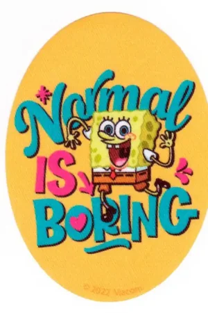 Toppa Termoadesiva Ovale SpongeBob Normal is Boring Offerta Limitata