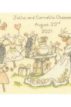 kit ricamo a punto croce - Matrimonio del topo - Bothy Threads Quantità Limitata