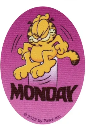 Promozione Toppa Termoadesiva Ovale Garfield Lunedì Pigro