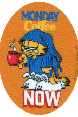 Miglior Prezzo Patch Termoadesiva Ovale Garfield Monday Coffee Now