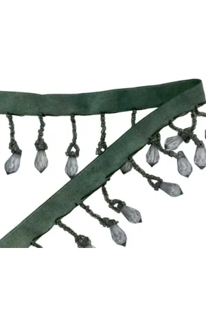 50 Cm Passamaneria Gioiello Frangia Perlina Pietra Goccia Cucite Nastro Alto 5 Cm Must-Have