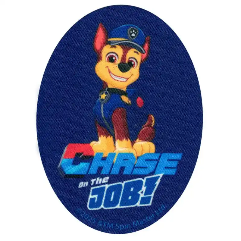 Scelto Dai Clienti Patch Termoadesiva Ovale Paw Patrol Chase - On the Job