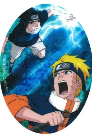 Toppa Termoadesiva Ovale -Naruto e Sasuke Potere Shinobi Ultimissimo Modello