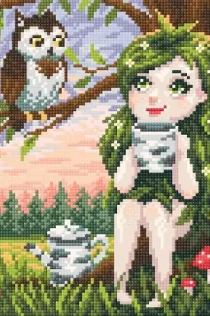 Di Tendenza Kit ricamo diamante - L'ora del tè nella foresta - Collection d'Art