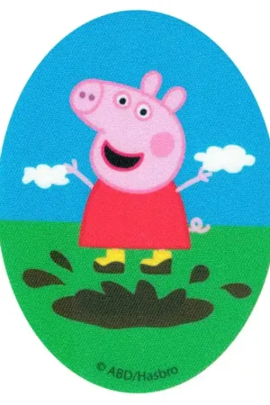 Patch Termoadesiva Ovale Peppa Pig che Salta nella Pozzanghera Ultima Occasione